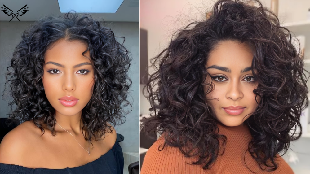 shoulder length curly hair​